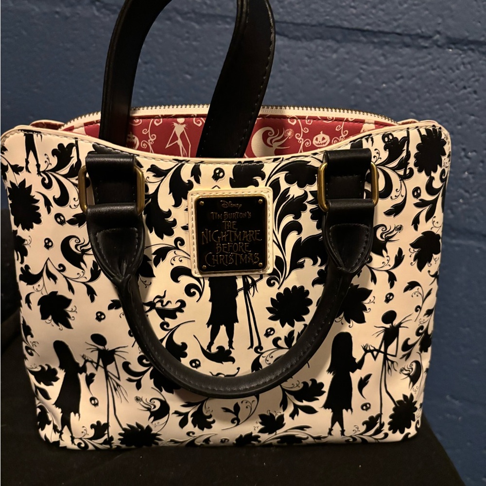 Loungefly Black and White Nightmare Before Christmas Bag